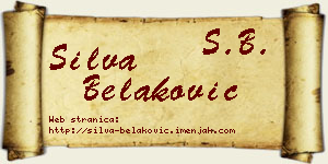 Silva Belaković vizit kartica